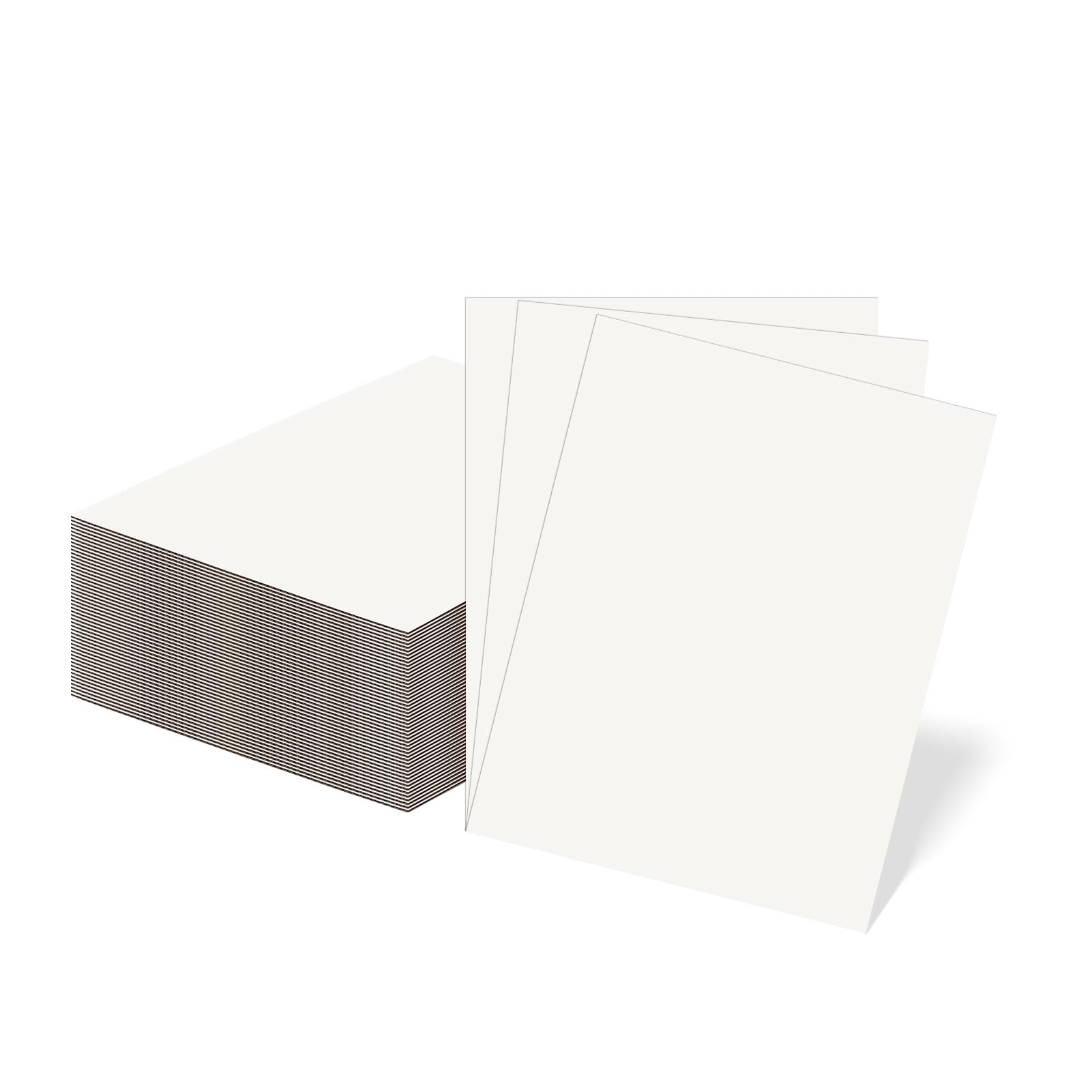 RLAVBL 50 Pack 8.5x11 Corrugated Cardboard Sheets, White Flat Cardboard Inserts for Shipping, Mailing, Packing, DIY Crafts