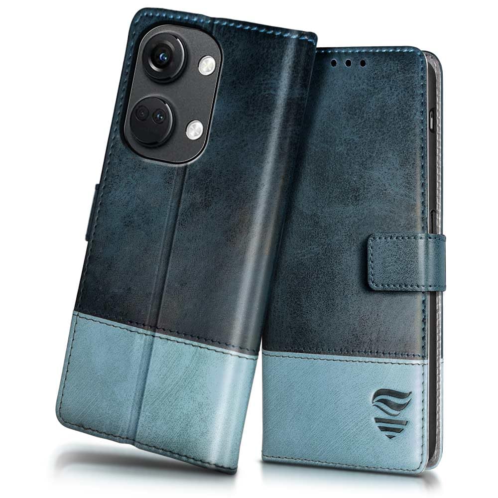 FLIPPED Vegan Leather Flip Case Back Cover for 1+ OnePlus Nord 3 5G (Flexible, Shock Proof | Hand Stitched Leather Finish | Card Pockets Wallet & Stand | Blue with Aquamarine) (B0CB6TLL9X) Amazon Price History, Amazon Price Tracker