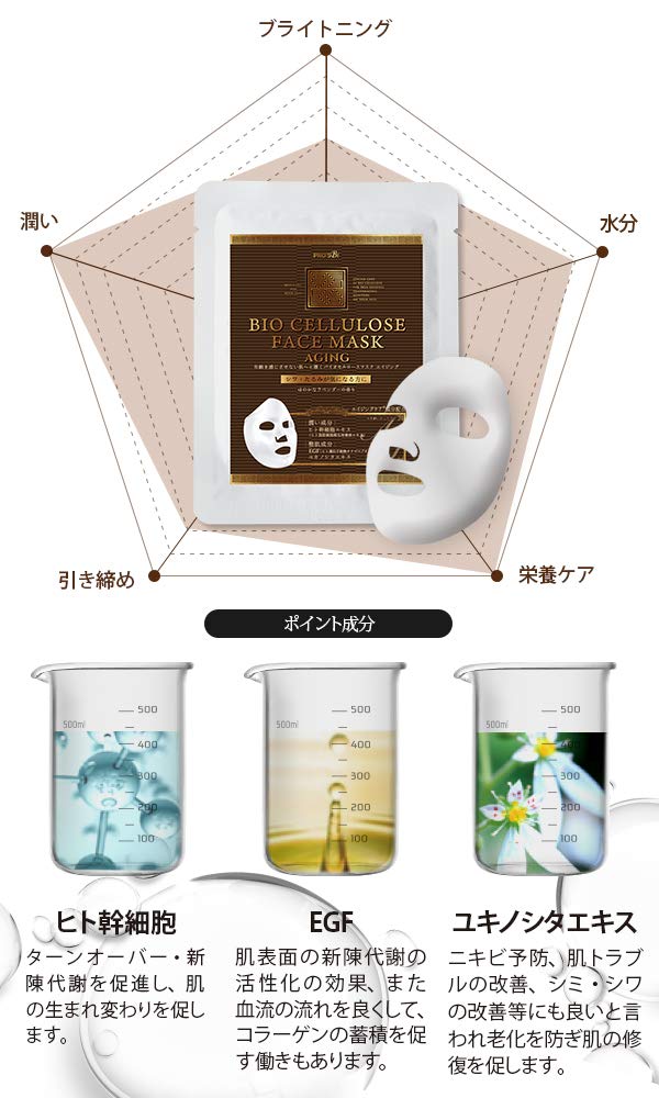 Amazon.co.jp: プロズビ バイオセルロースマスク エイジング (10個