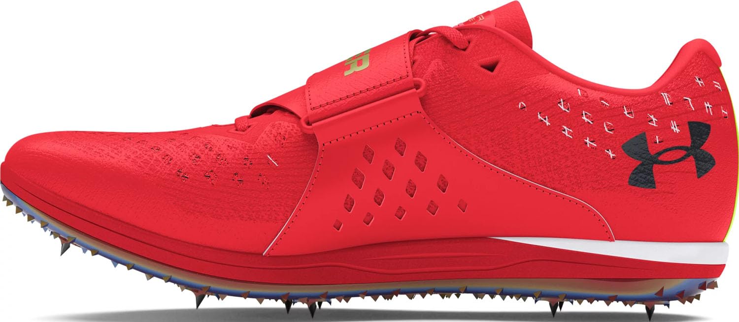 Under Armour - Unisex-Adult HOVR Skyline High Jump Track Spikes Shoes, Color White (102), Size: 9 M US Mens / 10.5 M US Womens