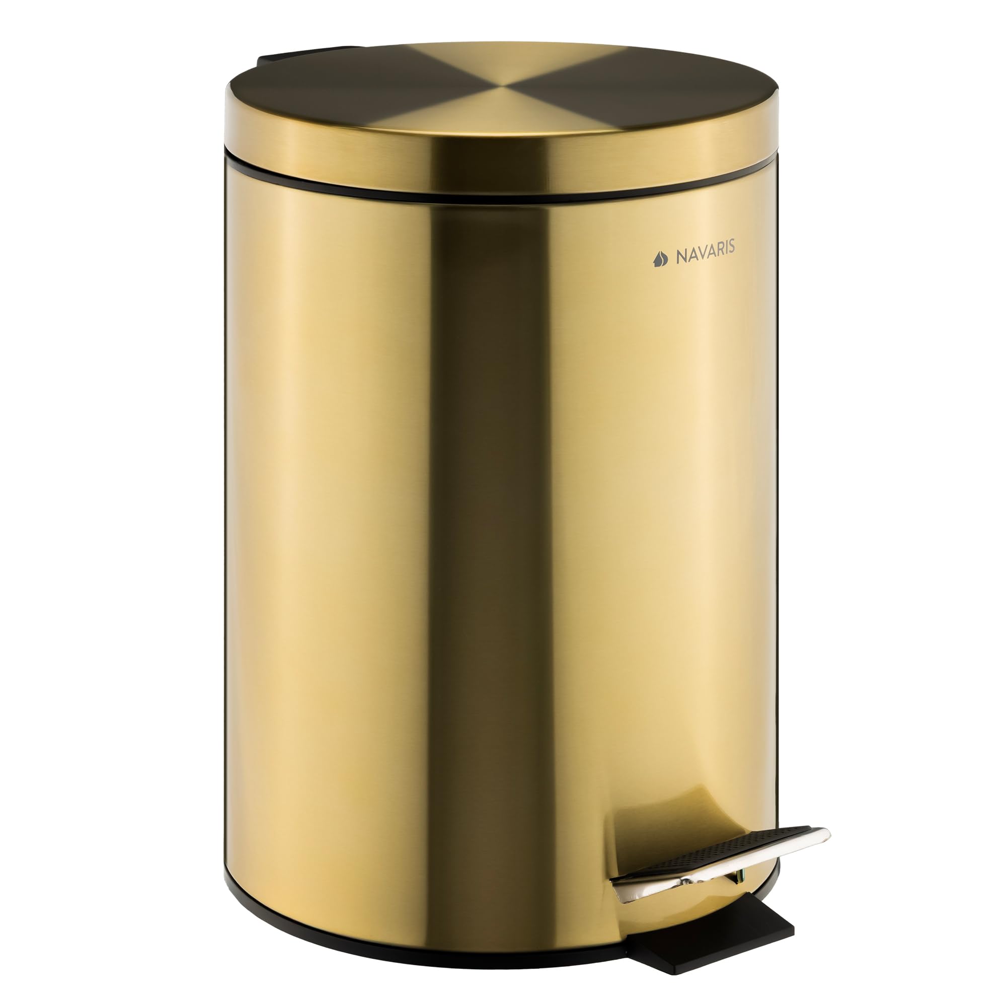 Amazon.com: Navaris Gold Pedal Bin 3.2 gal (12 Litre) - 12L