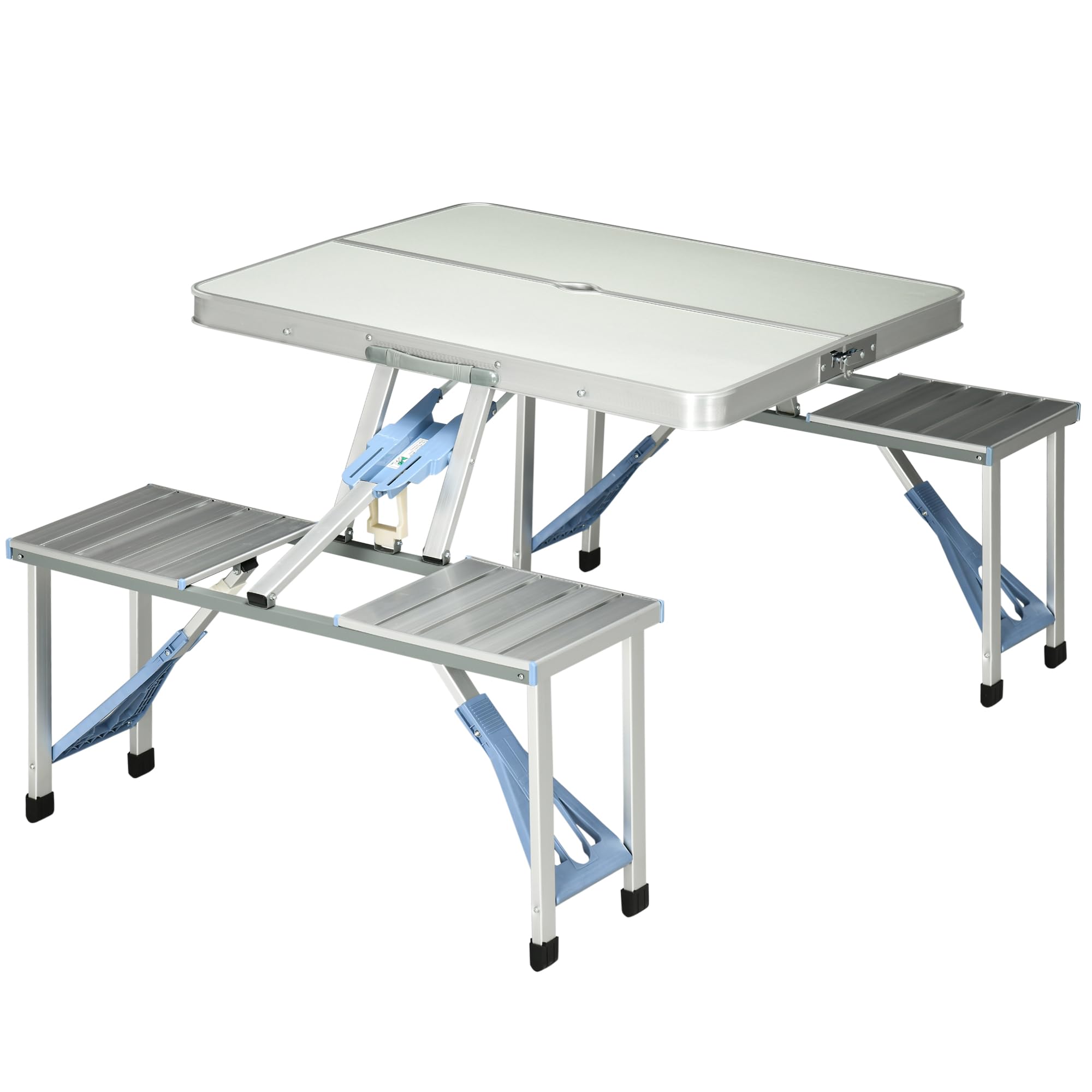 Amazon.com : Outsunny Folding Picnic Table with Umbrella Hole