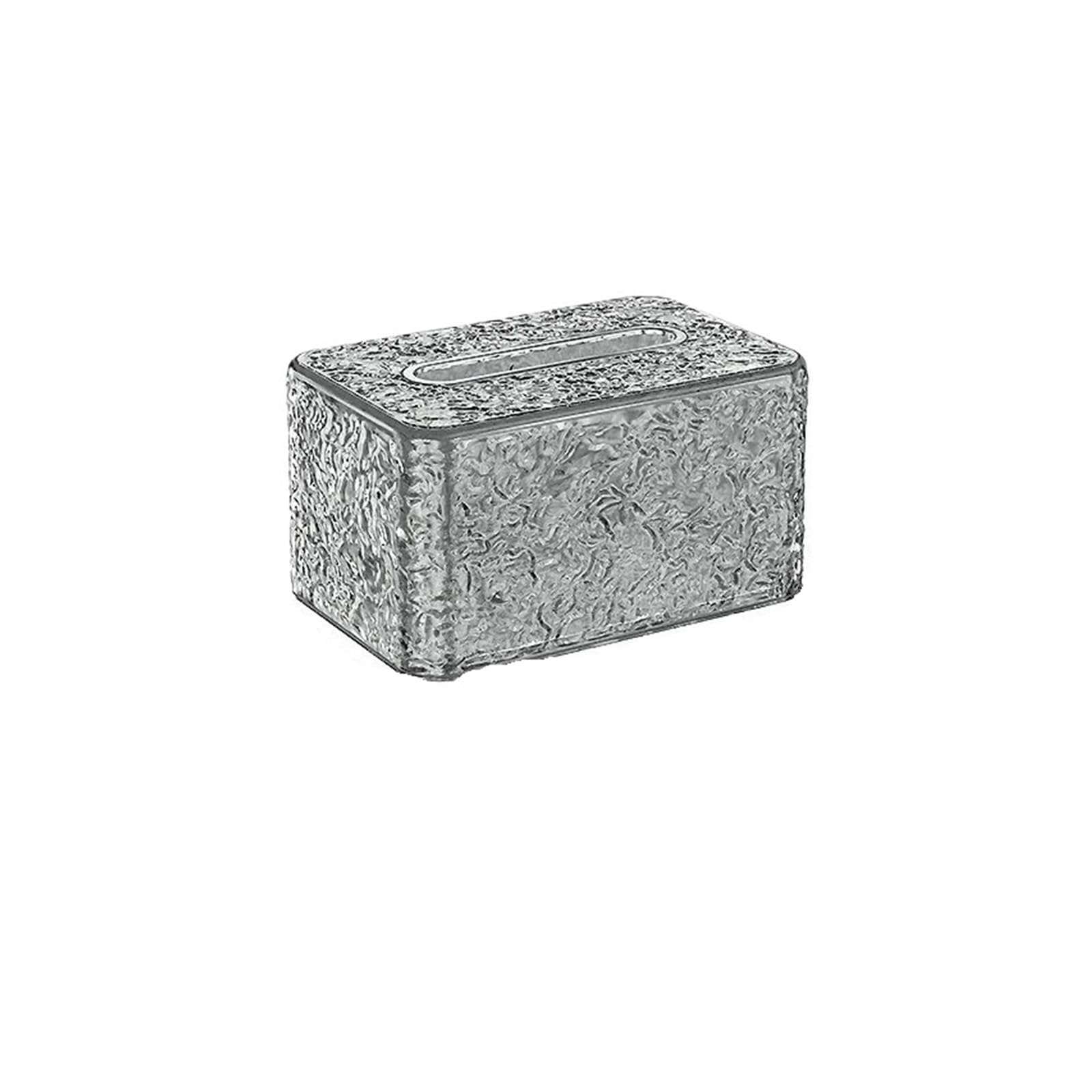 Tissue Box Living Room Tissue Box Luxury Desktop Organizer Napkin Paper Dispenser Multi Function Tissue Bag Paper Holder Essential(Grey)