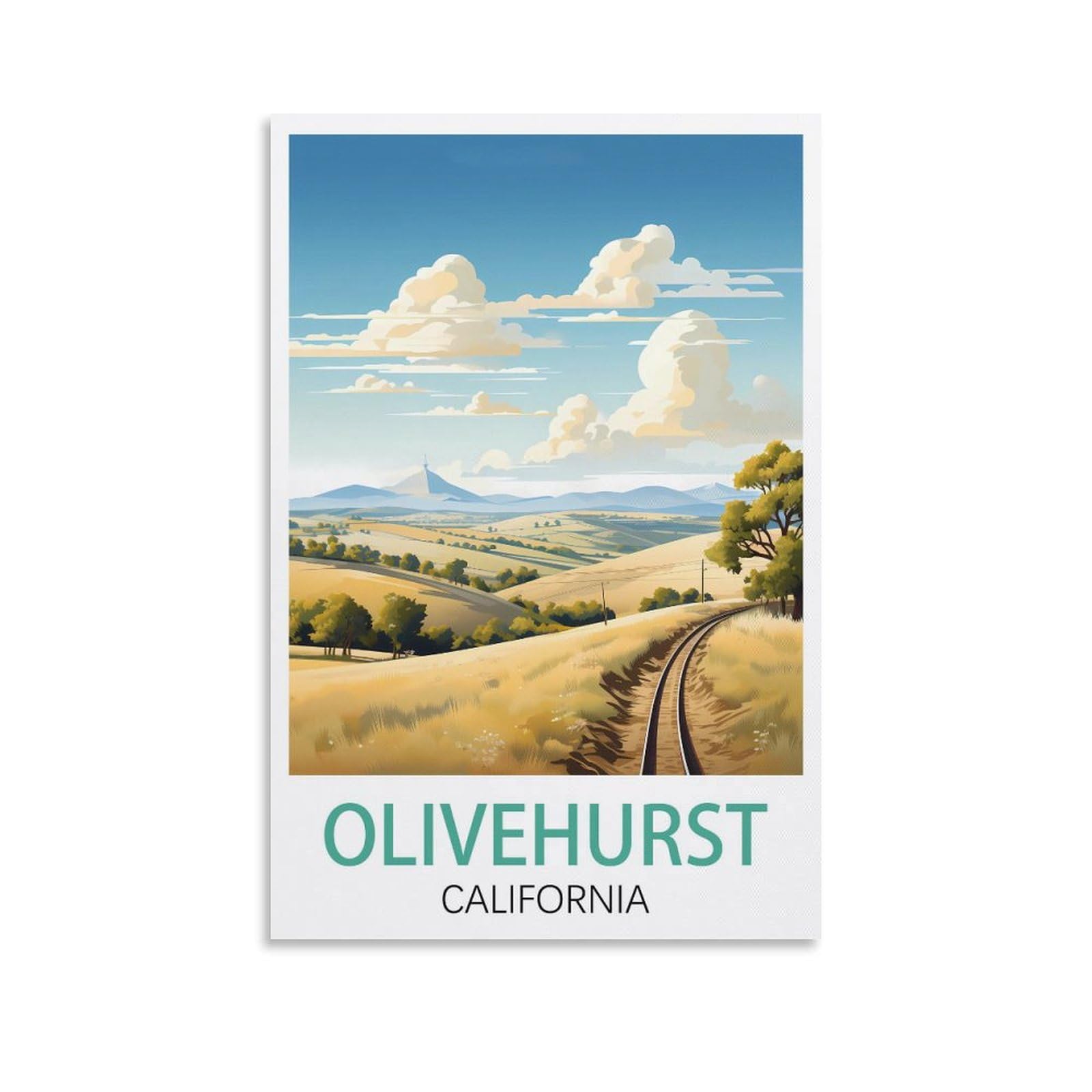 EZMLFA 5D Diamond Painting Kits,Olivehurst California,Diamond Painting Kits for Beginners Round Full Drill Painting with Diamonds Gem Art for Home Wall Decor 40x50cm