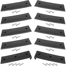 Keycci Boat Trailer Bunk Slides Pads, 3" x 10" Boat Trailer Glide Bunk Enders for Boat Trailer Loadings and Launches Boat Trailer, 10 Pads Black