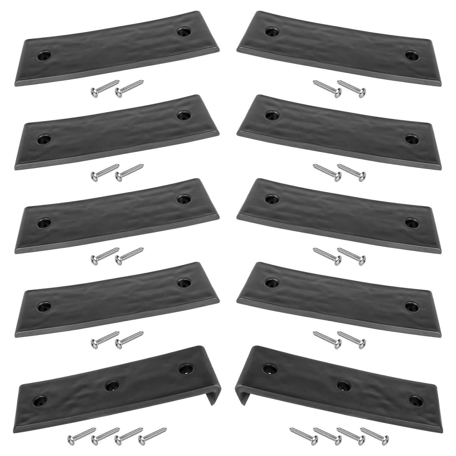 Keycci Boat Trailer Bunk Slides Pads, 3" x 10" Boat Trailer Glide Bunk Enders for Boat Trailer Loadings and Launches Boat Trailer, 10 Pads Black