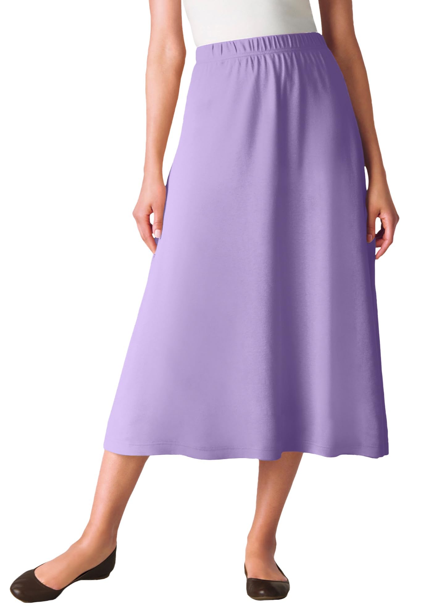 Woman Within Plus Size 7-Day Knit A-Line Skirt