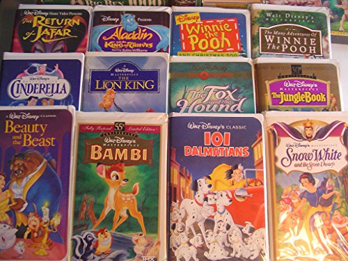 walt disney's 12 pack: Winnie the Pooh and Christmas Too , The Many Adventures of Winnie the Pooh, Aladdin (A Walt Disney Classic), Disney's The Jungle Book , The Return of Jafar, The Fox and the Hound, The Lion King (A Walt Disney Masterpiec