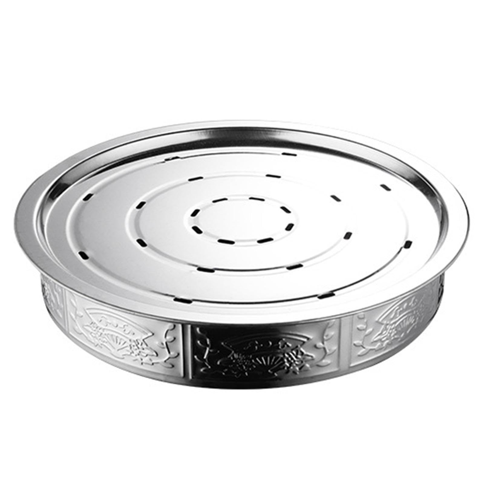 LIXSAZSE Portable Drainage Tray Offering Versatility Suitable For Both Indoor And Outdoor Functionality Suitable For Various Decoration Styles Tea Tray Table, Silver, 24cm