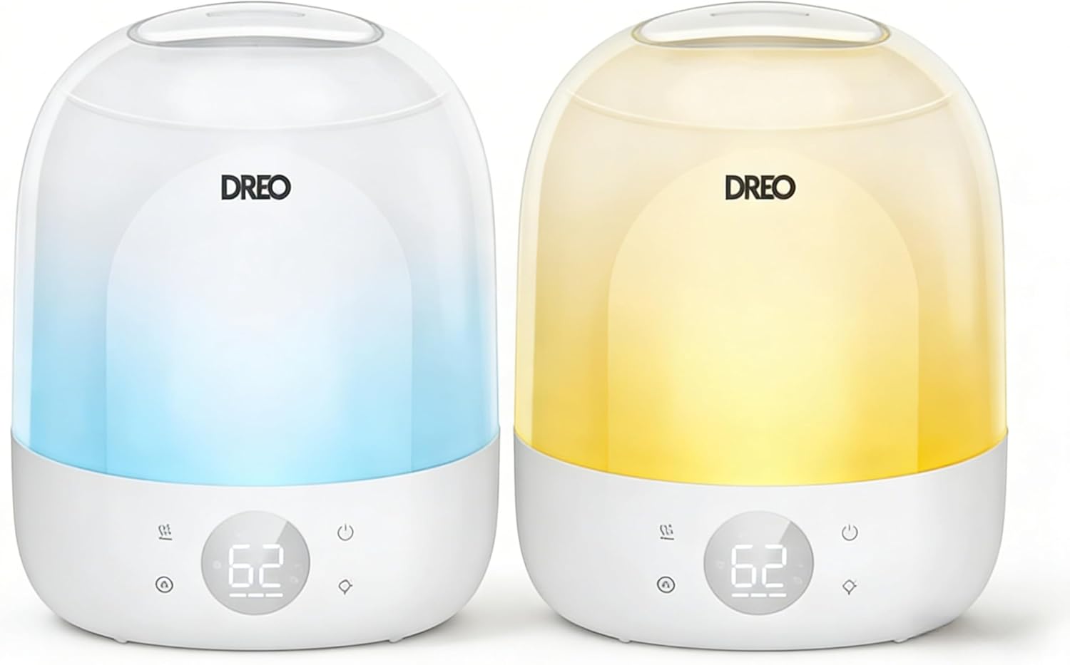 DREO Ultrasonic Cool Mist 0.8 Gal. Humidifier, 2-pack (Renewed)