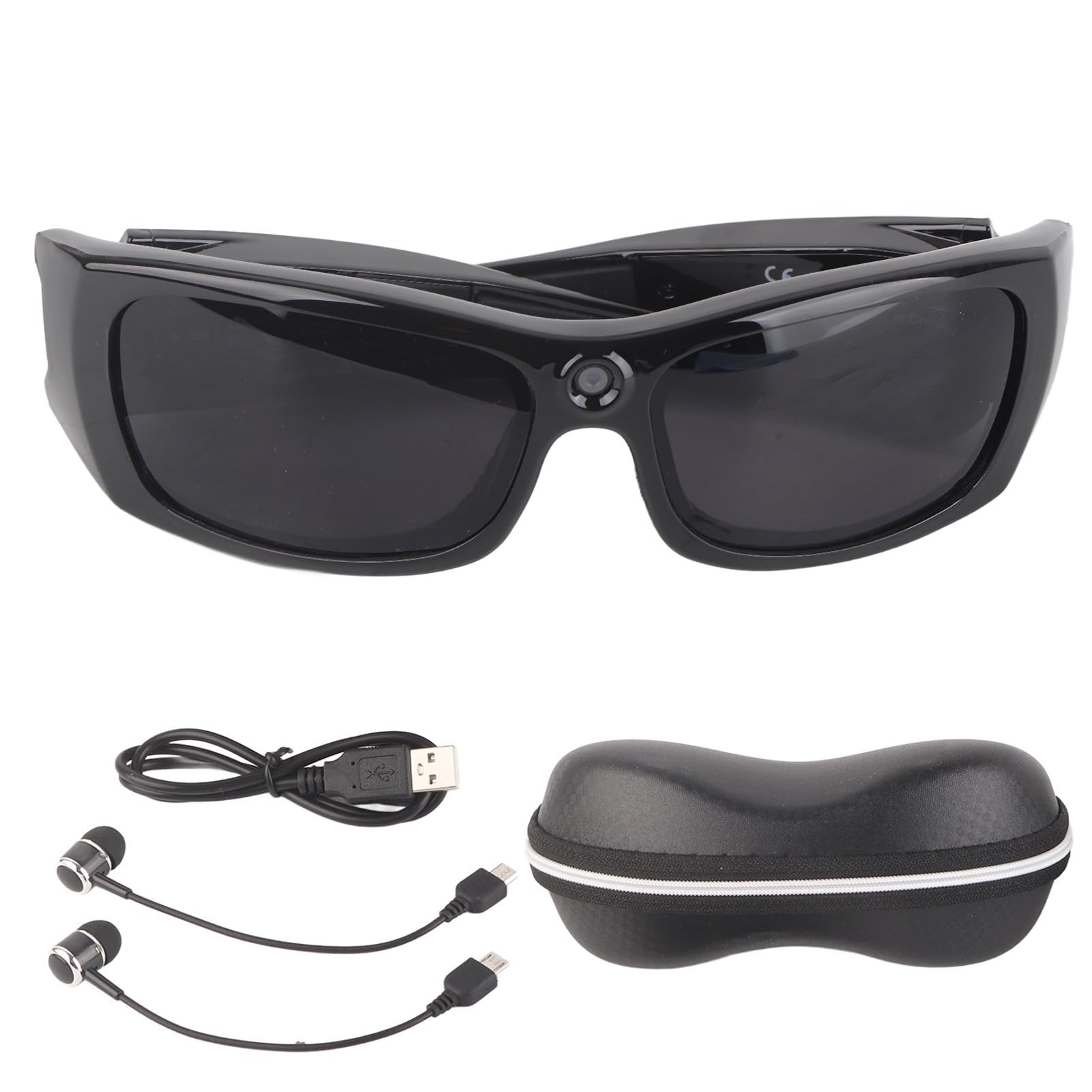 1080p Smart Blueteeth HD Camera HD Soczewki polaryzacyjne Sportowe okulary przeciwsłoneczne, wsparcie połączenia wideo, nadaje się do jazdy na rowerze w pomieszczeniach i podczas jazdy na