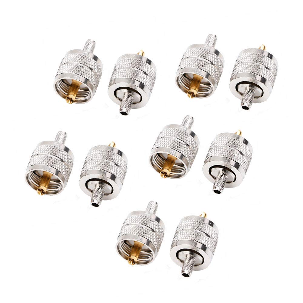Amazon.com: Acxico 10 Sets of UHF Male PL259 Plug Crimp for RG-8X
