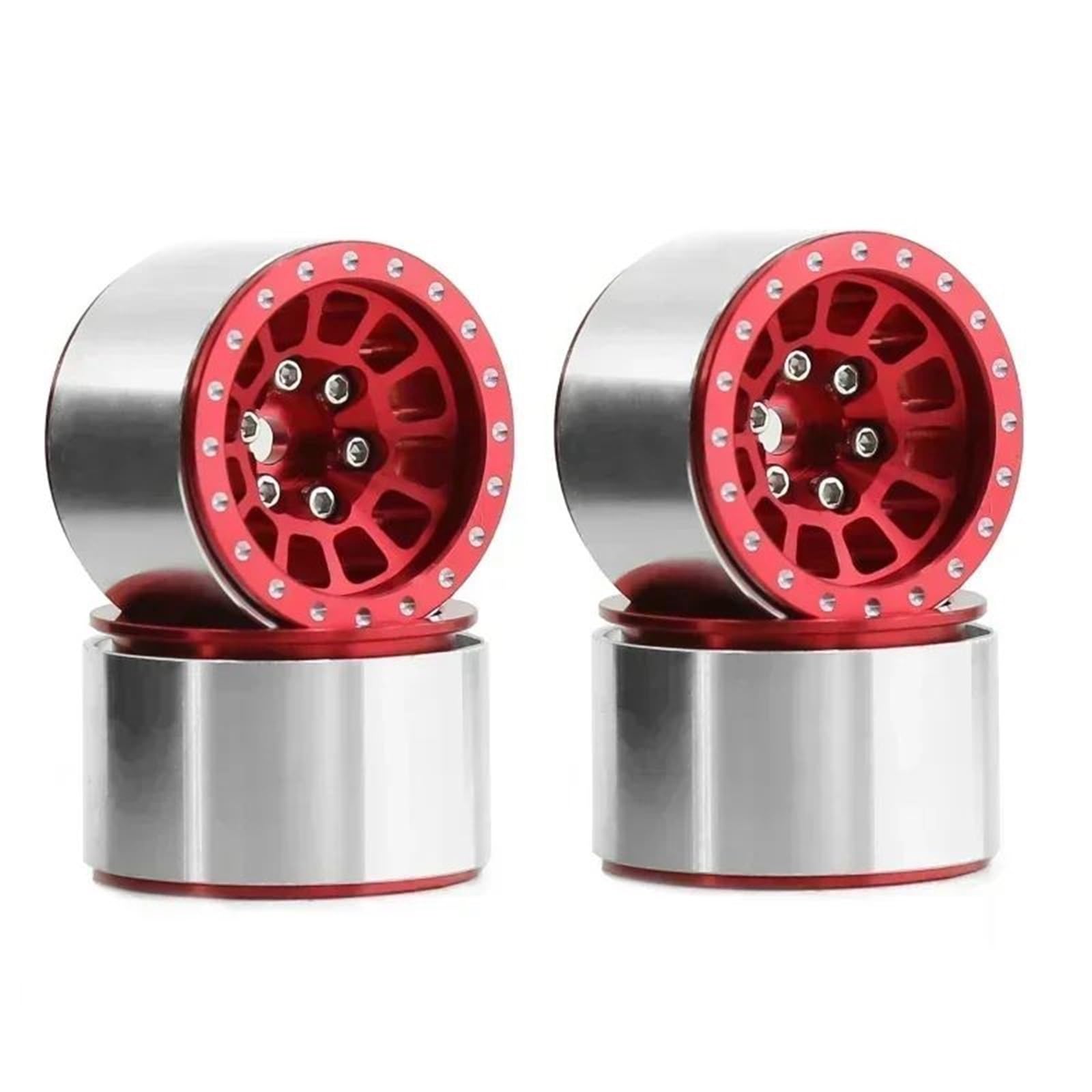 4 Pezzi 1.0 Pollici Beadlock Mozzo Ruota Cerchio Metallo Per Traxxas Per TRX4M Per Axial Per SCX24 AX24 1/18 1/24 RC Auto Parti Aggiornamento Ricambi Modellini RC