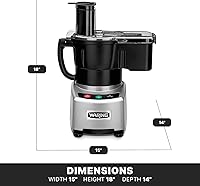 Vista 3 de Waring WFP16SCD - Procesador comercial de alimentos de alimentación continua de 4 cuartos de galón, motor de 2 HP, tubo de alimentación extragrande