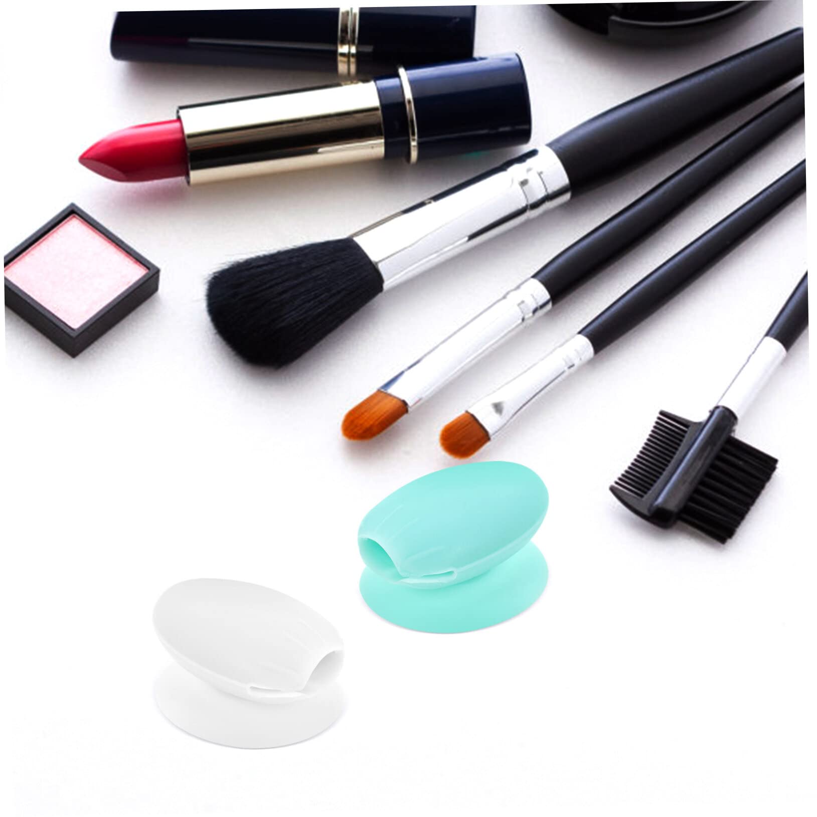 FRCOLOR 60pièces Housses De Pinceaux Silicone Pour De Pinceaux à Lèvres Anti-poussière Et Réutilisables Couleur Transparente Et Verte Convient Plupart