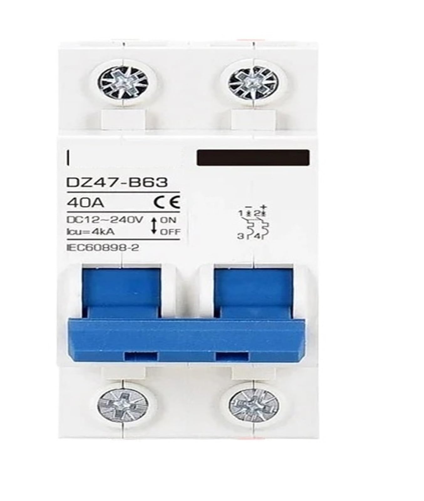 DC 12V 24V Batteria Auto Protezione Circuit Breaker DZ47 Polo Positivo E Negativo Interruttore di Protezione Isolatore