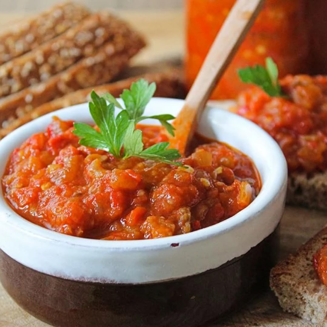 Ajvar vidrio salsa de verduras 690 g x 3 piezas