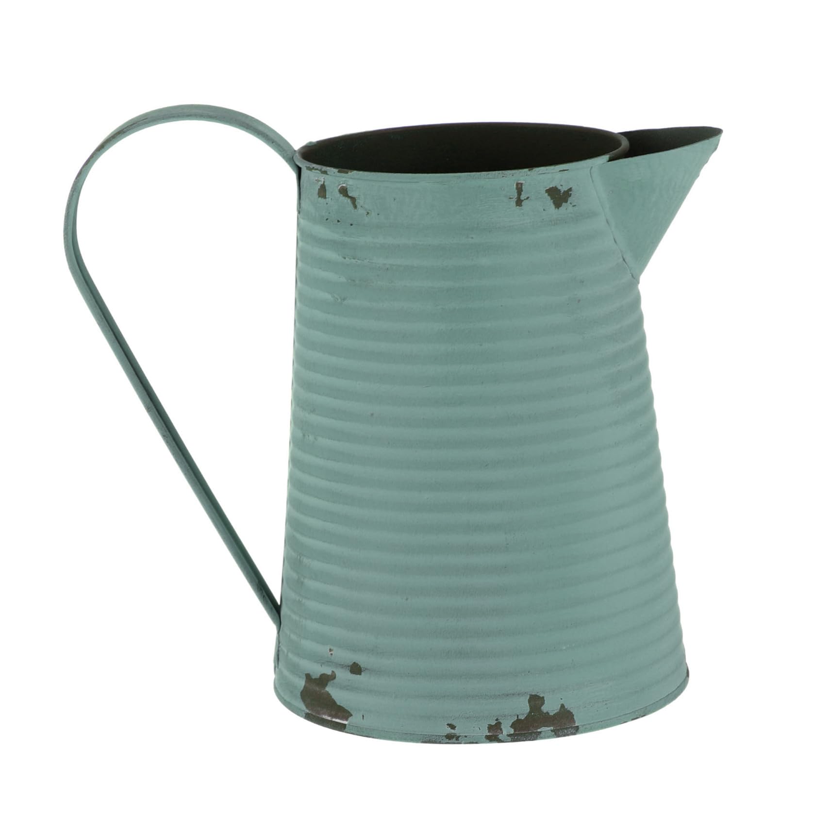 Vase ferme vintage en métal SEWACC : pichet champêtre pour décoration