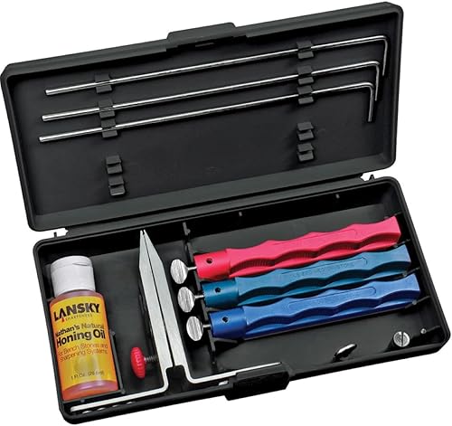 Lansky Sistema de afilado de rugosidad estándar con piedras de afilar finas