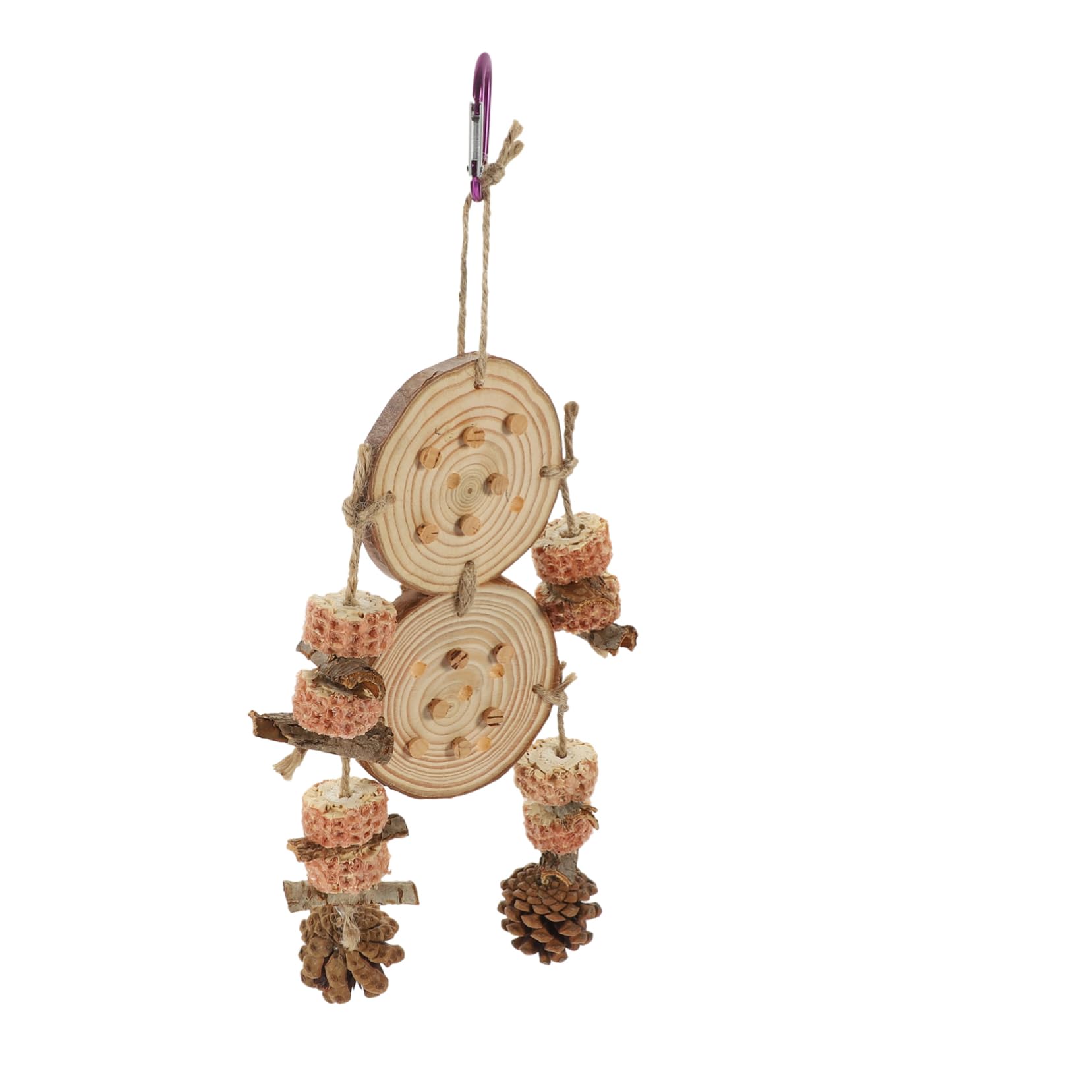 YARNOW 4 Piezas De Loro Muele Y Mastica Juguetes Pájaros Juguetes Pájaro e De Madera Suspender Loro e Columpio e Periquito Jaula Accesorios Práctico