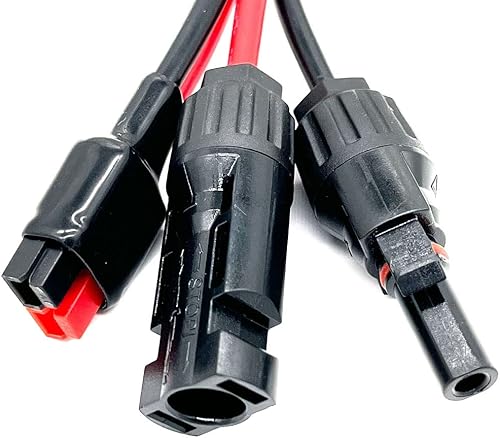 Miniatura 2 de Cable de panel solar de 10 AWG, conector solar, adaptador de poste de alimentación, conector de 45 A, cable de extensión solar para RV, generador