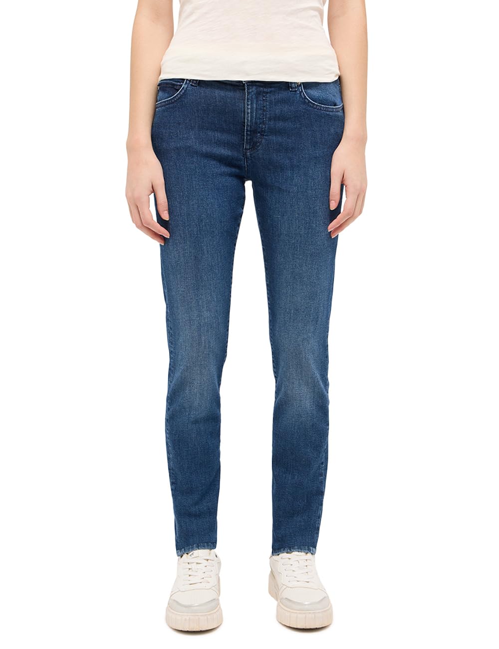 MUSTANG Women's Style Crosby Relaxed Slim Jeans, Medium Blue 741, 26W x 32L