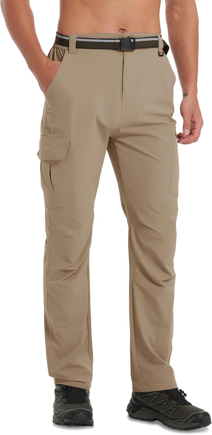 Men's Hiking Pants Quick-Dry Lightweight Waterproof Travel Outdoor Camping Hunting Fishing Work Cargo Pants - Image 2