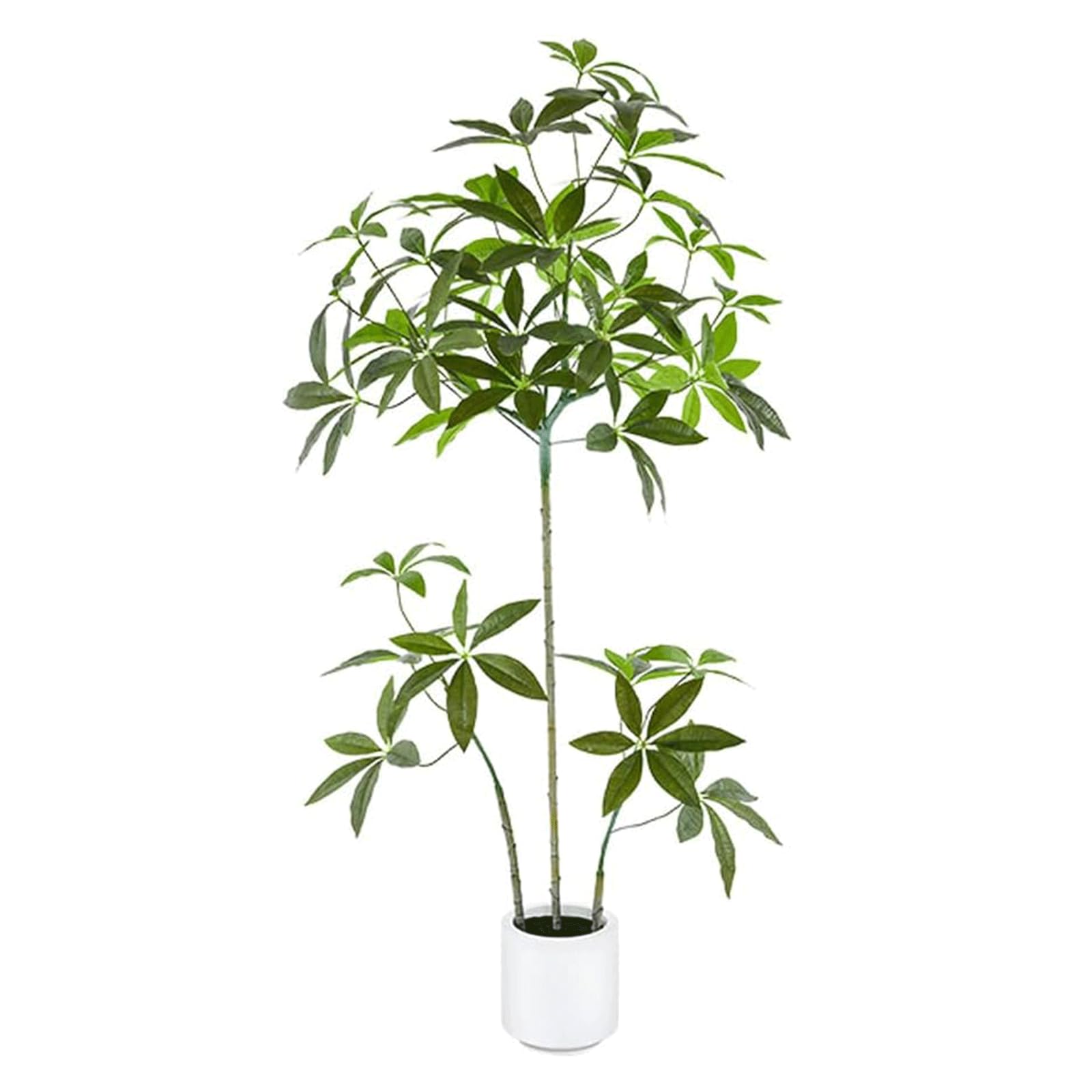 GLJTUO fake tree 140cm/4.5ft Fake Tree Artificial Money Tree Fortune Plant For Home Office Indoor Outdoor Simulation Tree Decor Faux Tree Realistic Design