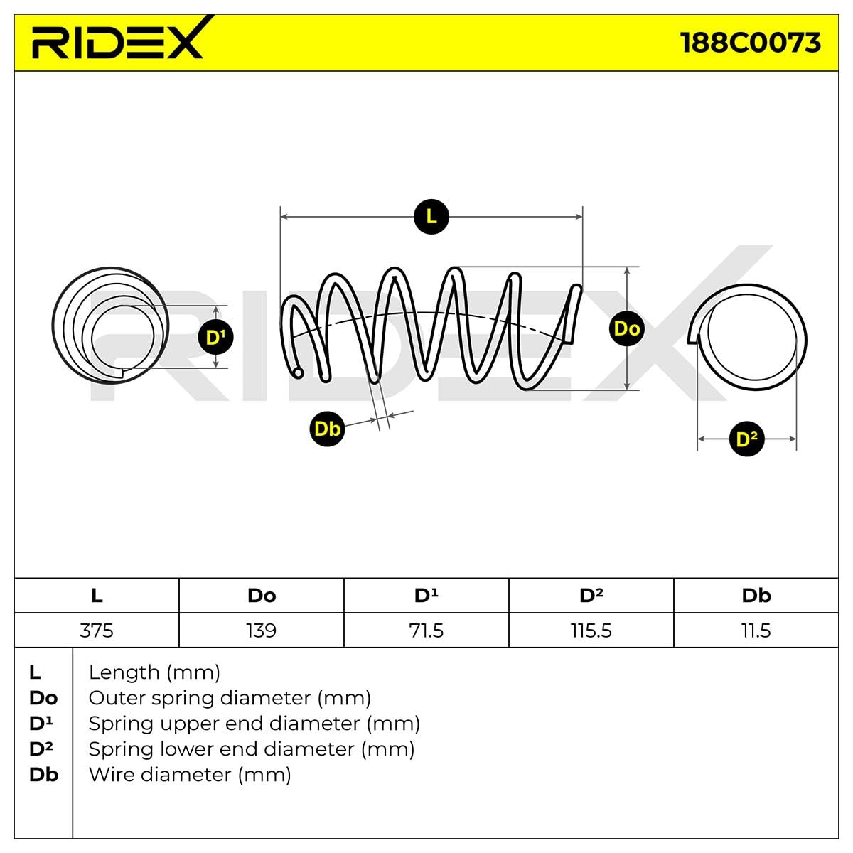 RIDEX 188C0073 2x Muelle de suspensión Delantero Compatible con OPEL Astra H Caravan A04