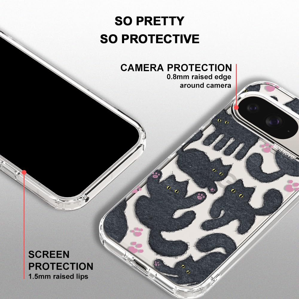 MOSNOVO Case for Google Pixel 10 & Pixel 10 Pro, [Buffertech 6.6ft Military-Grade Drop Protection] [Anti Peel Off Tech] Clear TPU Bumper Phone Case Cover Design - Cute Cherry — view 512