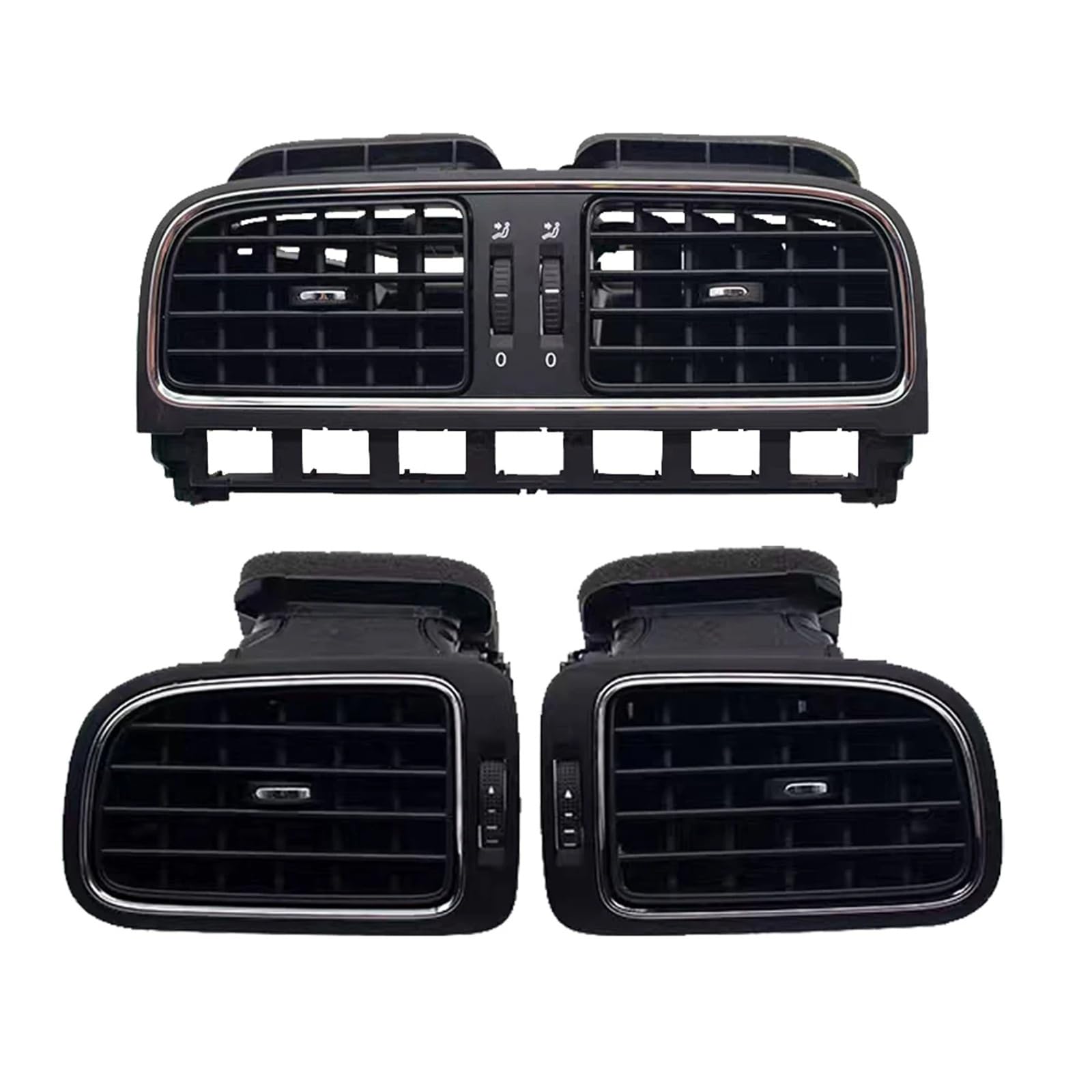 Per Polo 2011 2012 2013 6RD819728 6RD 819 728 Bocchetta Uscita Aria Centrale Nera Opaca Per Cruscotto Ventilazione Aria Condizionata(1 set)