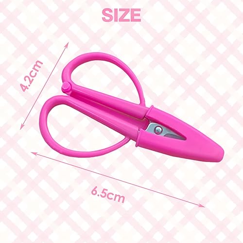 Miniatura 7 de Juego de 3 mini tijeras  Tijeras pequeñas de viaje con tapa, tijeras portátiles para costura, manualidades e hilo, colores surtidos