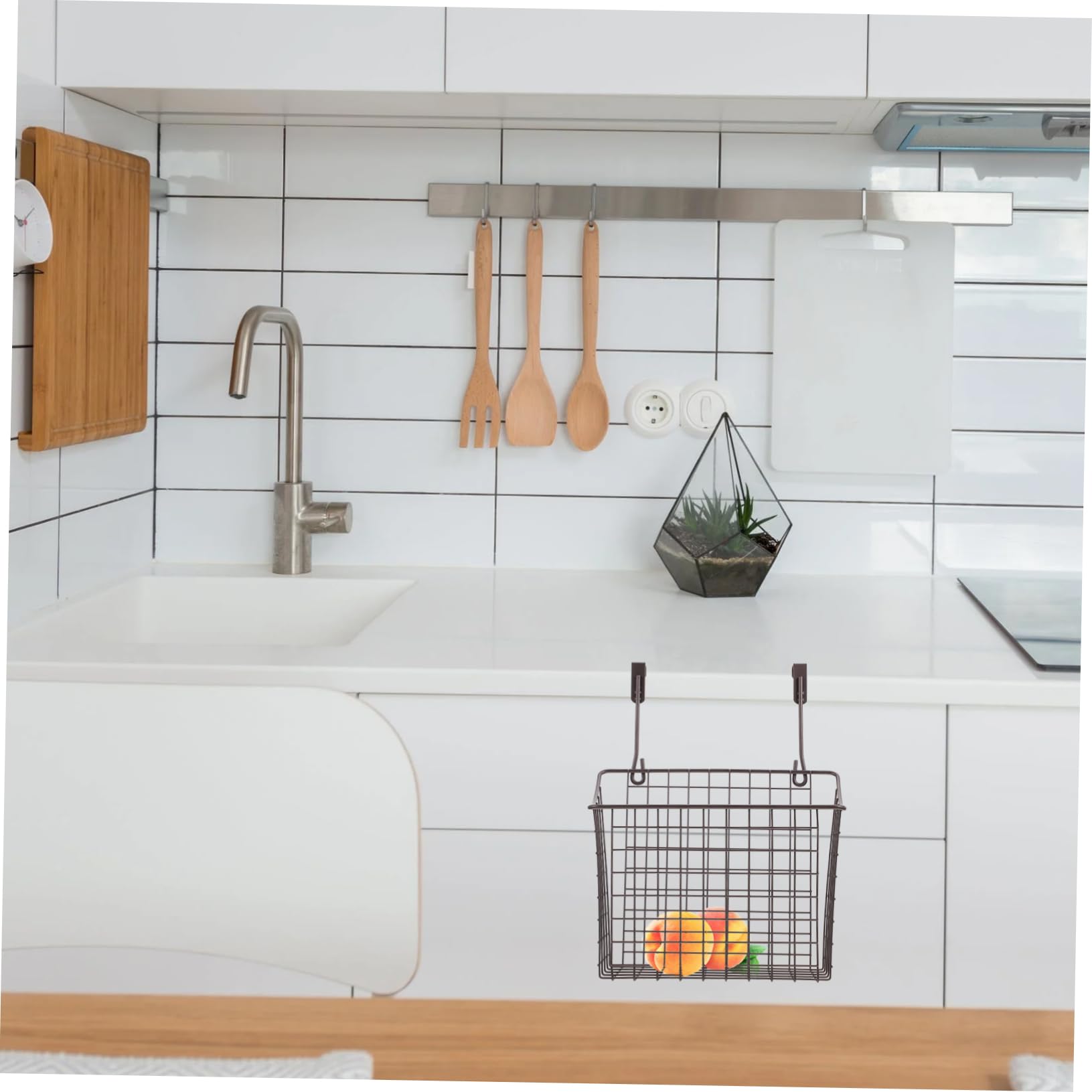 Alipis Cesta Colgante De Alambre De Hierro Para Puerta Cesta De Almacenamiento De Cocina Para Frutas Verduras y Aperitivos