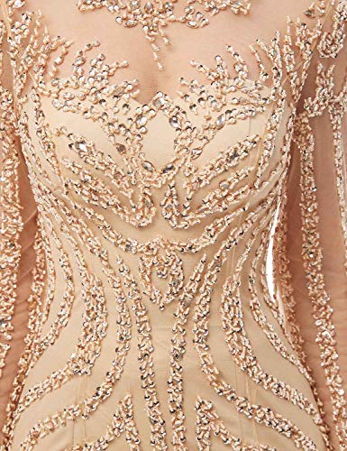 Belle House Women's Prom Dress 2021 Long With Sleeves Sexy Mermaid Formal Evening Dress Beading Luxury Ball Gown Bridesmaid Dress #TOP5