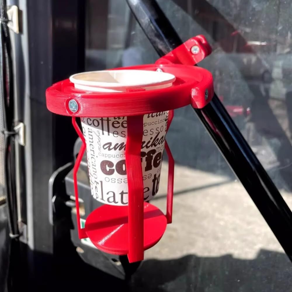 Portabicchieri Giroscopico per Motociclette Portabicchieri Anti Rovesciamento Giroscopico Stampato in 3D Supporto Autolivellante Espansore Portabicchieri Adatto alla Maggior per Bici Camion (Rosso)