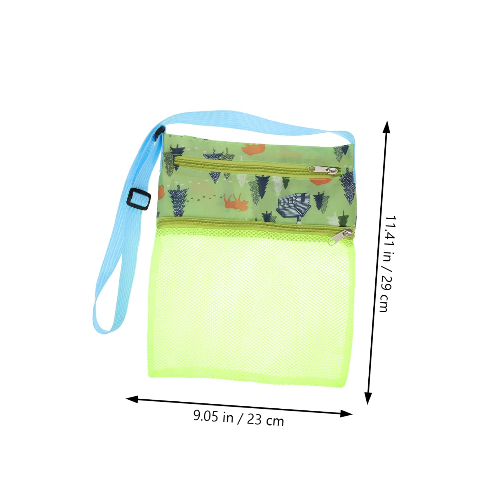 STOBOK 5 Pz Borsa Da Spiaggia Borse Di Conchiglie Di Mare Per Custodia Borse Giocattolo Da Spiaggia Per Bambini Giocattoli Da Esterno Rete Cerniera Viaggiare Conchiglia Di Mare