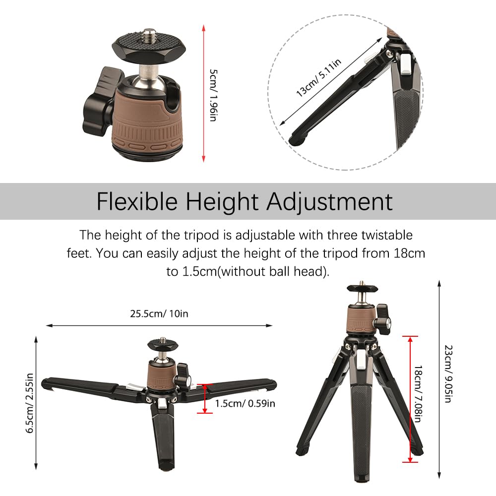 Amazon | BUZHI 伸縮可能な三脚 取り外し可能なボールヘッド付き