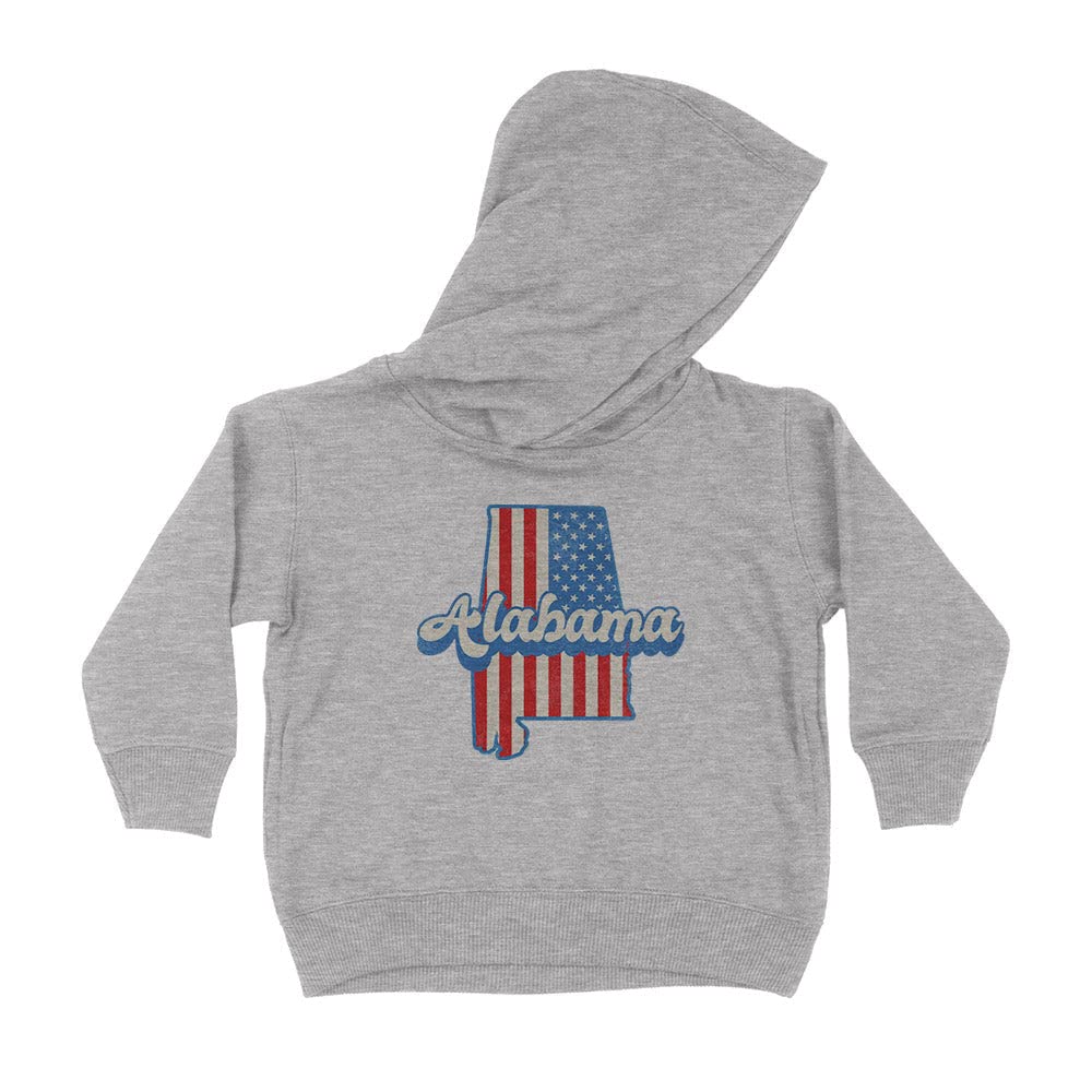 Patriotic Alabama Kids Hoodie Sweatshirt Toddler 4T Heather Grey