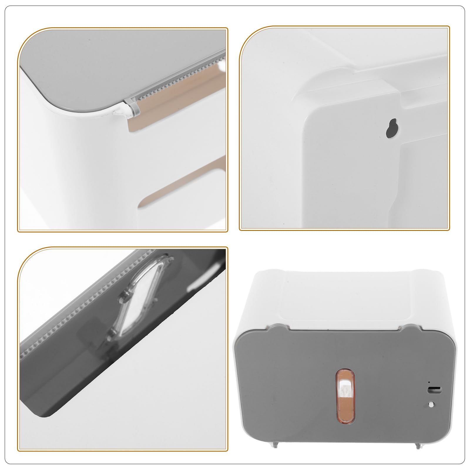 Toyvian Dispensador Automático de Toallas de Papel Soporte de Pared sin Taladro con Sensor de Movimiento Material Abs y Metal, Adecuado para Baño y Cocina
