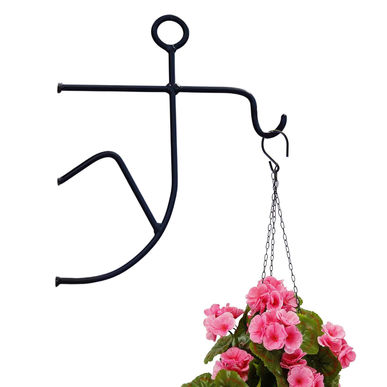 Support de pot de fleurs en crochet résistant pêcheur pour extérieur et maison