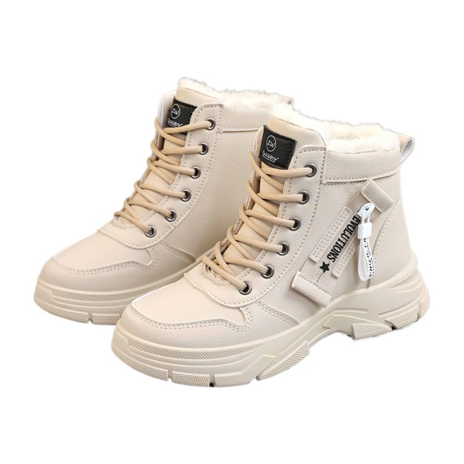Womens Chunky Platform Winter Boots 2025 Thermal Lined Anti-Slip Snow Shoes Waterproof Thick Sole Glitter Accent Ankle Boots