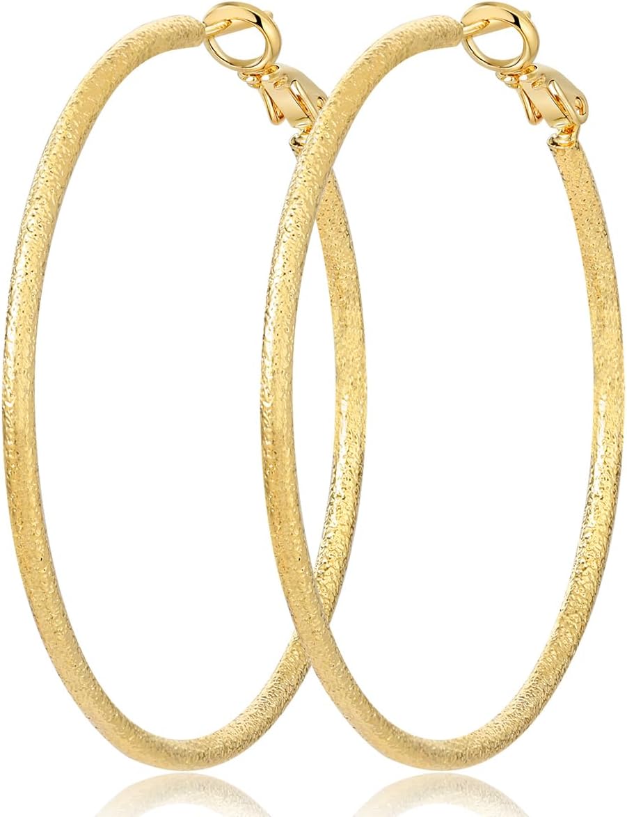 14K Gold Hoop Earrings for Women Stunning Oversized Gold Hoop Chunky Earrings for Women Elegant Thin Gold Hoops