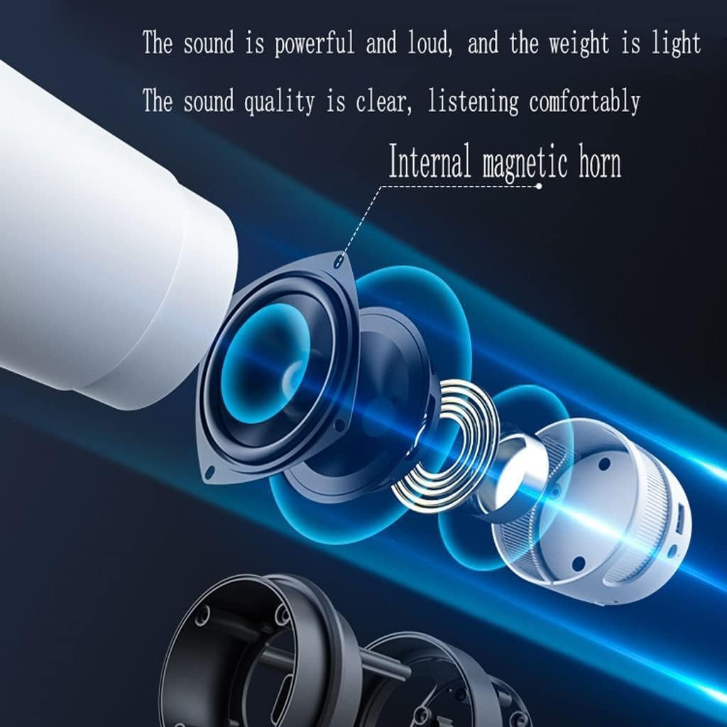 Altoparlante megafono con Display di Alimentazione a LED con Design a Doppio Altoparlante ad Alto Volume con megafono Manuale con Controllo del Volume Regolabile