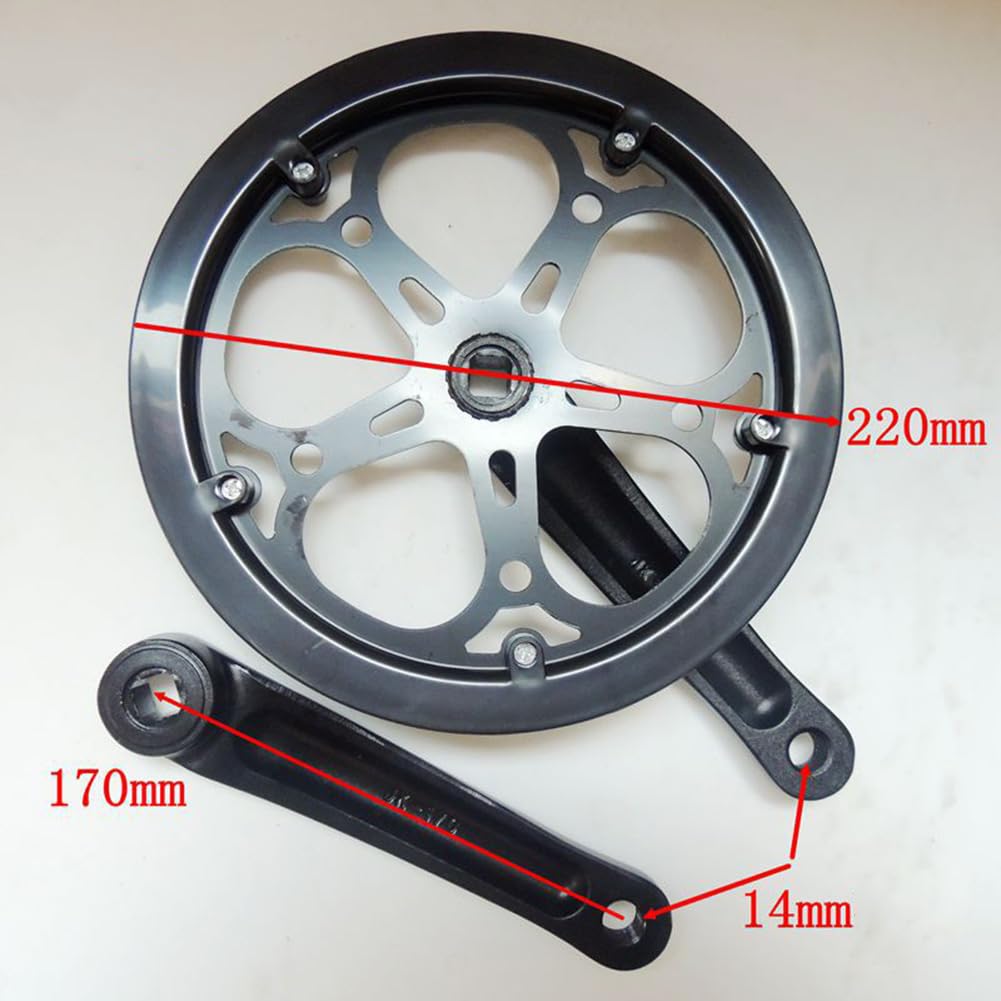 Set di pedivelle singole, guarnitura per bici resistente, 170 mm, design con foro quadrato, corona 40-52T, facile installazione per mountain bike da strada (52T)