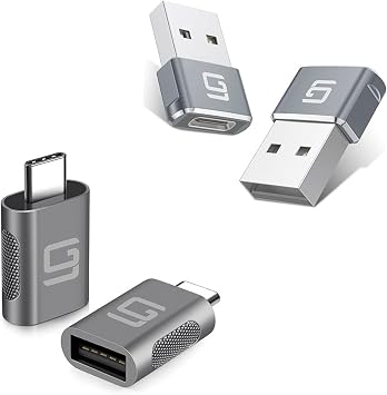USB C to USB Adapter 2 Pack - USB C Male to USB3 Female Adapter & USB to USB C Adapter 2Pack USB C Female to A Male OTG Charger 2.0 Power Adapter Converter Compatible with iPhone 13,14,15