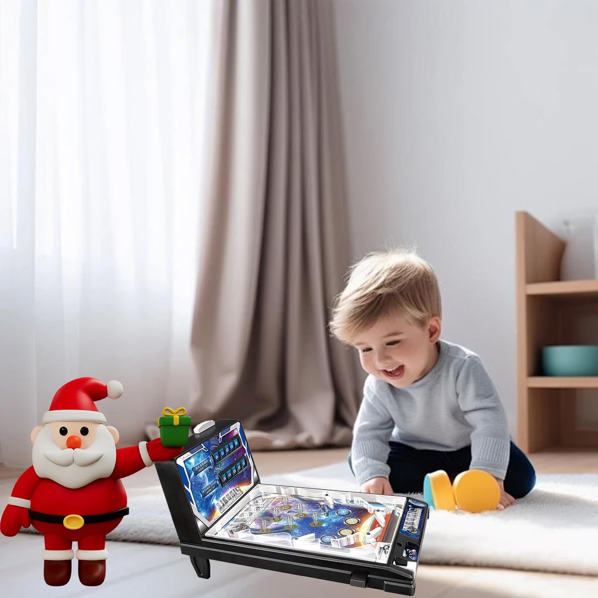 Flipper Électronique de Table Jouet pour Garçons et Filles Âgés 6 + Ans Jeux de Cerveau & Mémoire & Rapidité Flipper Jeu avec Musique 2h45 d’Histoires Incluses