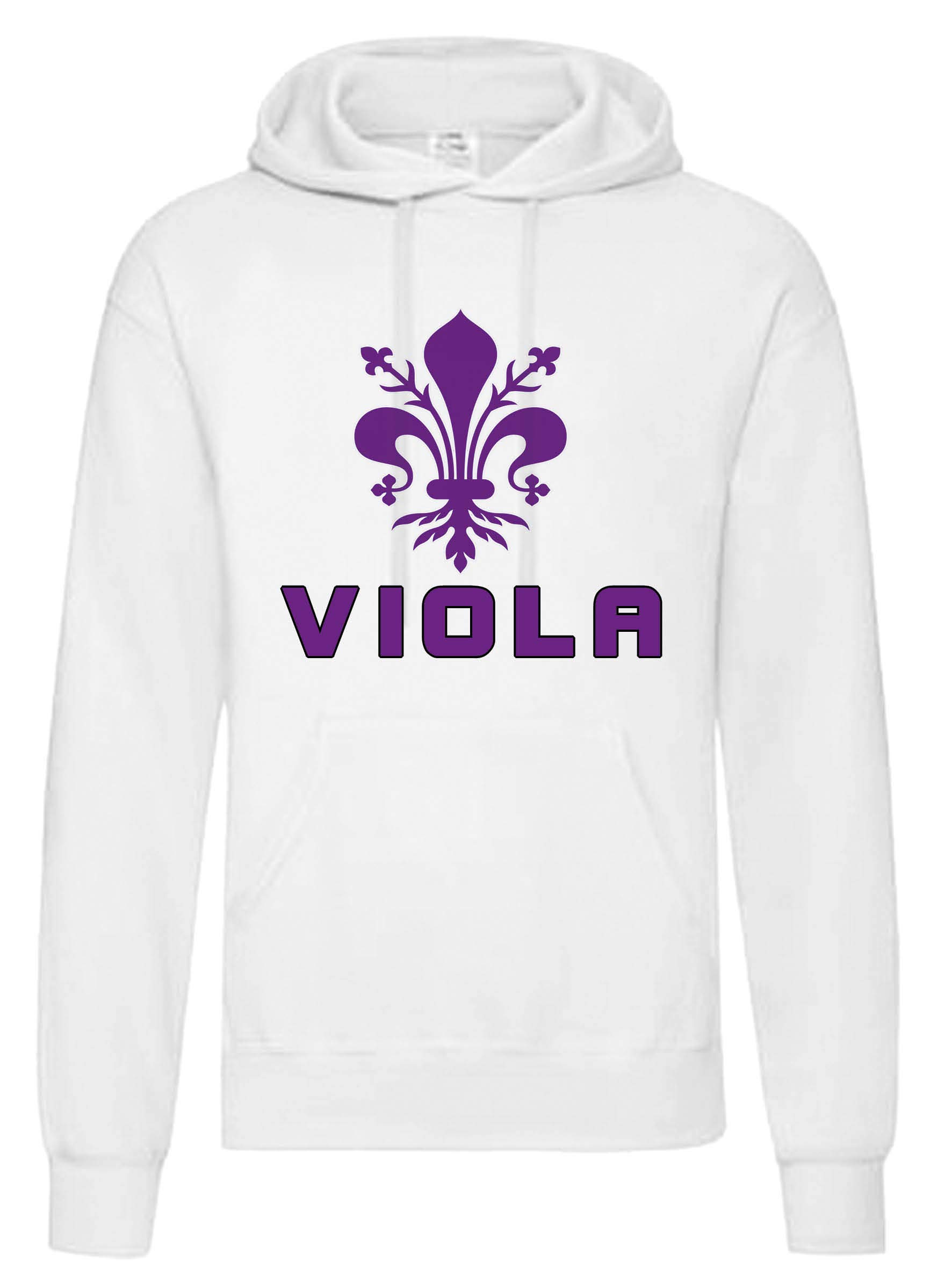 Tipolitografia Ghisleri White Sweatshirt with Pockets Purple Lily Florence