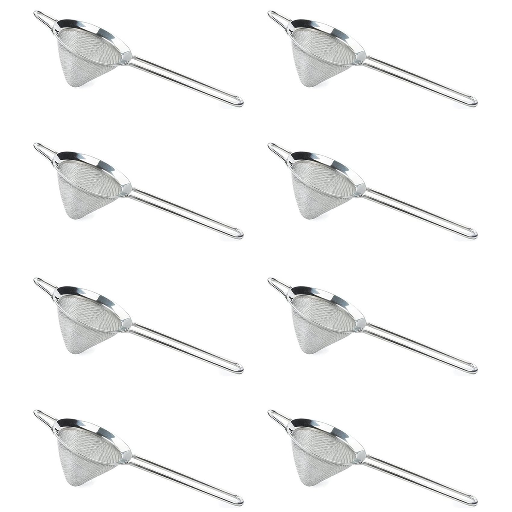 Hndhbfgrt 8X Cocktail Fine Strainer Stainless Steel Conical Mesh Strainer Professional Bar Tool