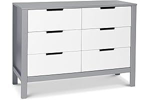 Carter's by DaVinci Colby 6-Drawer Dresser in Sophisticated Gray and White