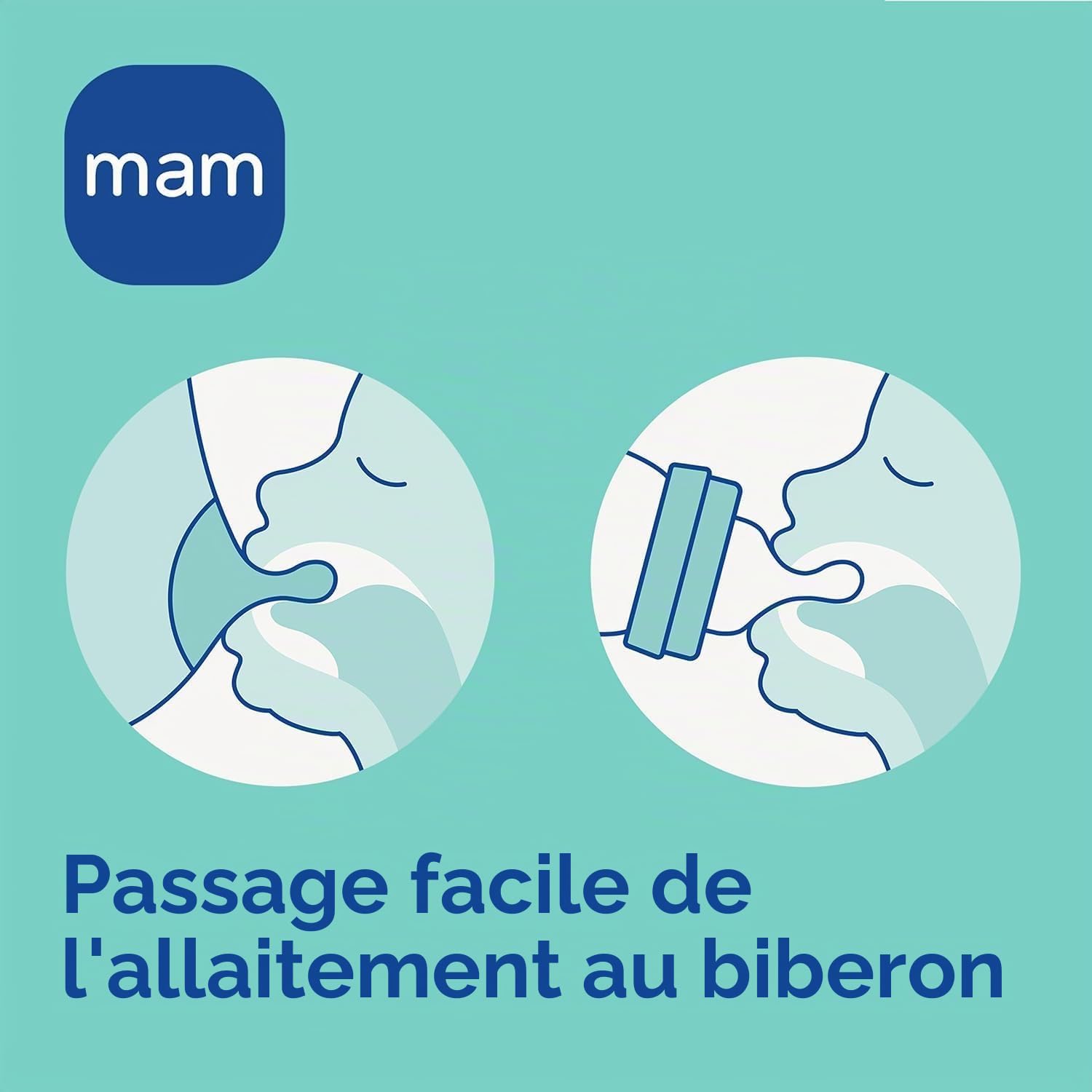 MAM 67036722–2 – Lot de 2 biberons confort en verre 260 ml - pour fille